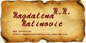 Magdalena Malinović vizit kartica